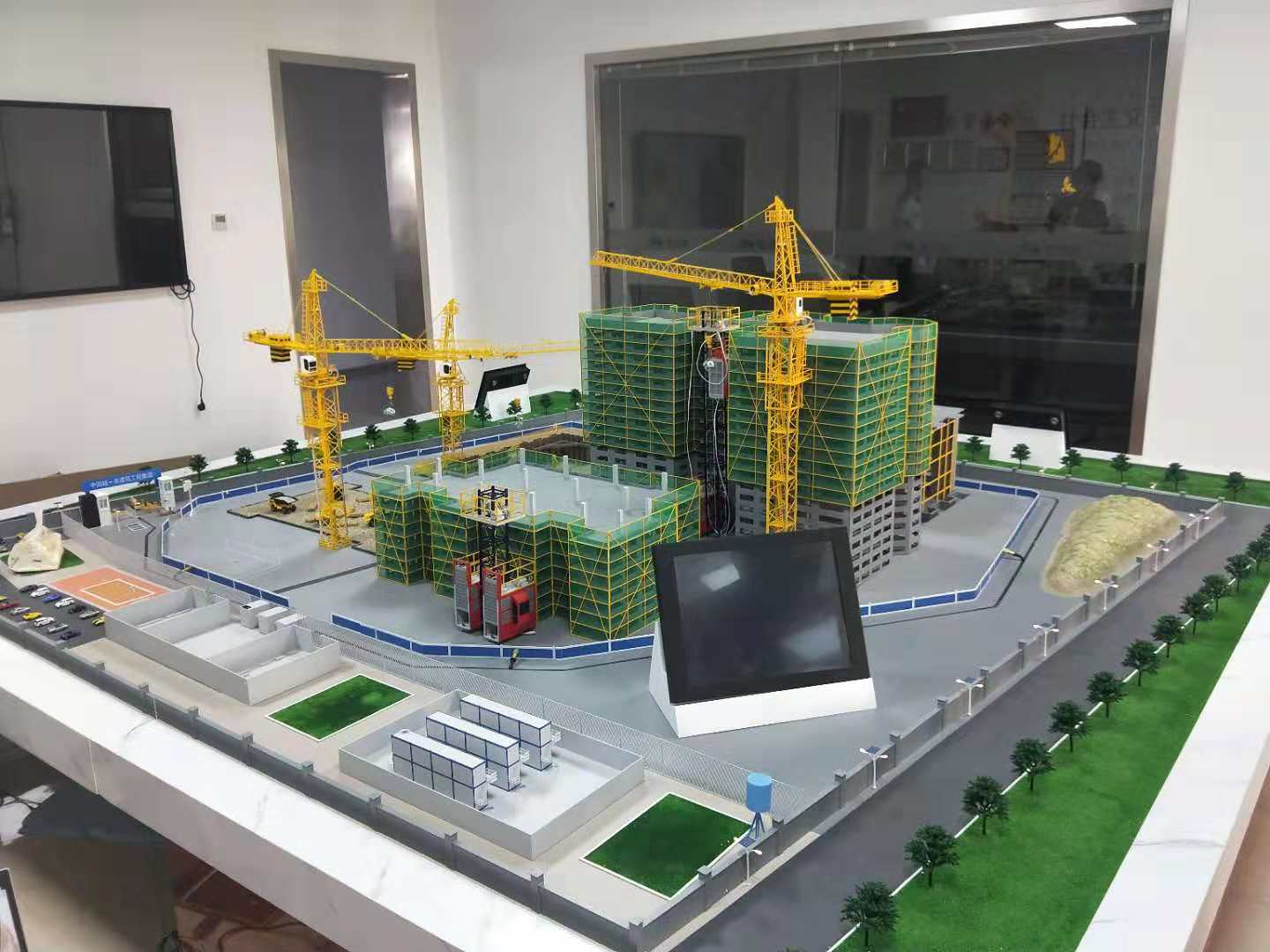 始兴县建筑施工场景模型